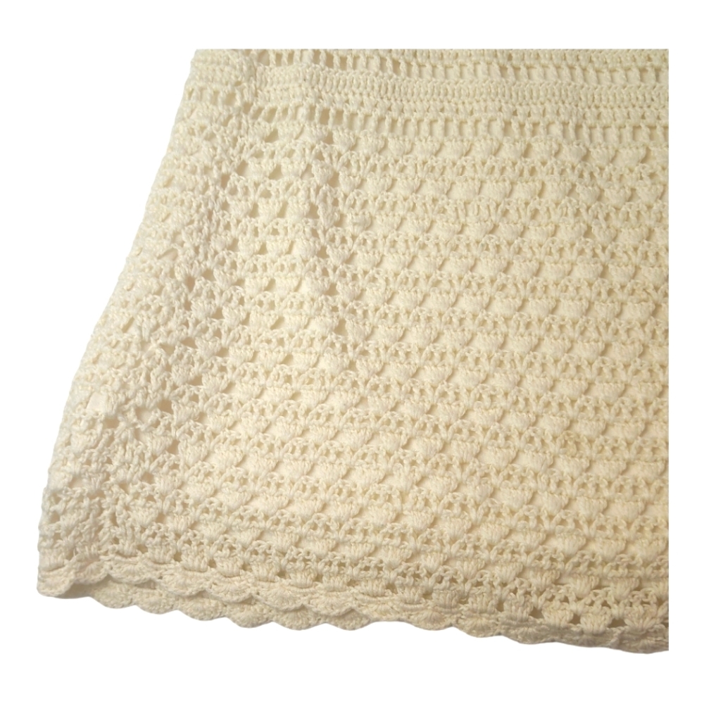 Forever 21, Vintage  Boho  Crochet Grannycore  Dress - Ivory - Picture 8 of 16